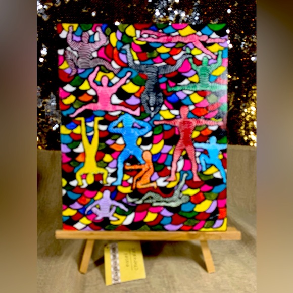 Original Mini Artwork on Wooden Easel - Picture 1 of 1